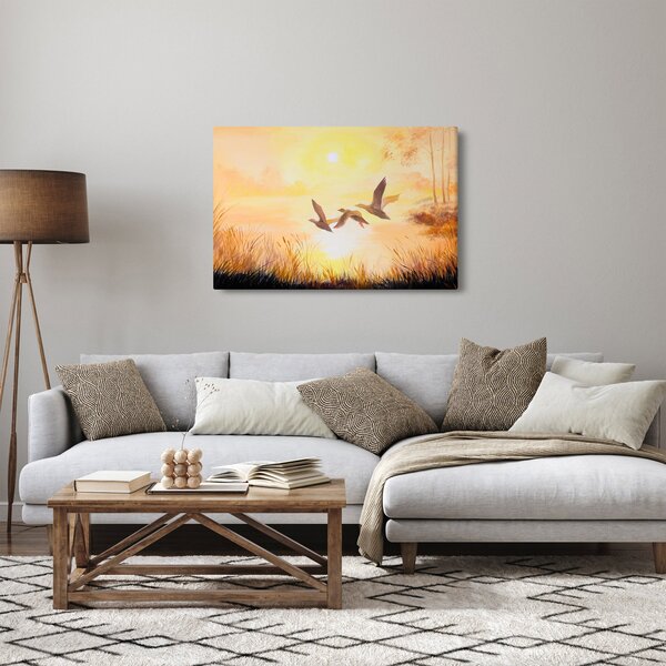 Kép - Daruk naplementekor (90x60 cm)