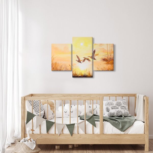 Kép - Daruk naplementekor (90x60 cm)