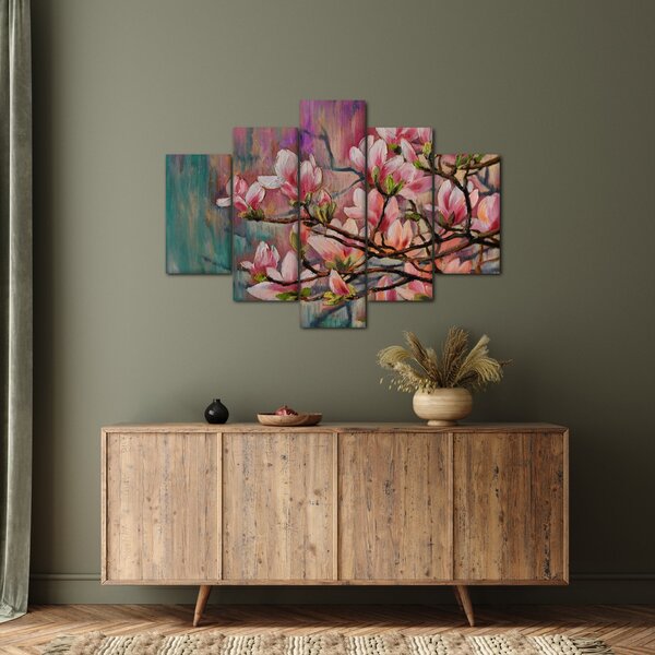 Kép - olajfestmény, virágzó Sakura (150x105 cm)