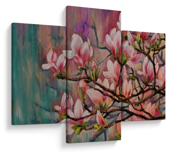 Kép - olajfestmény, virágzó Sakura (90x60 cm)