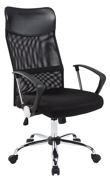 Ergonomikus irodai szék magasított háttámlával - fekete