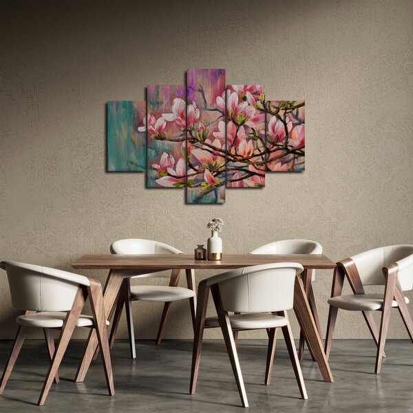 Kép - olajfestmény, virágzó Sakura (150x105 cm)