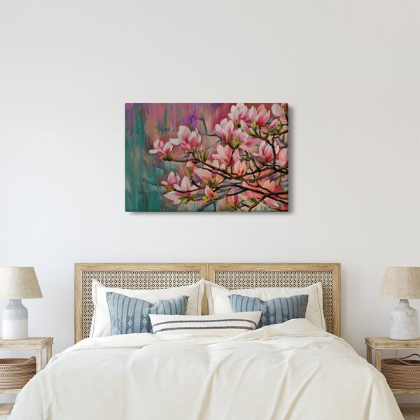 Kép - olajfestmény, virágzó Sakura (90x60 cm)