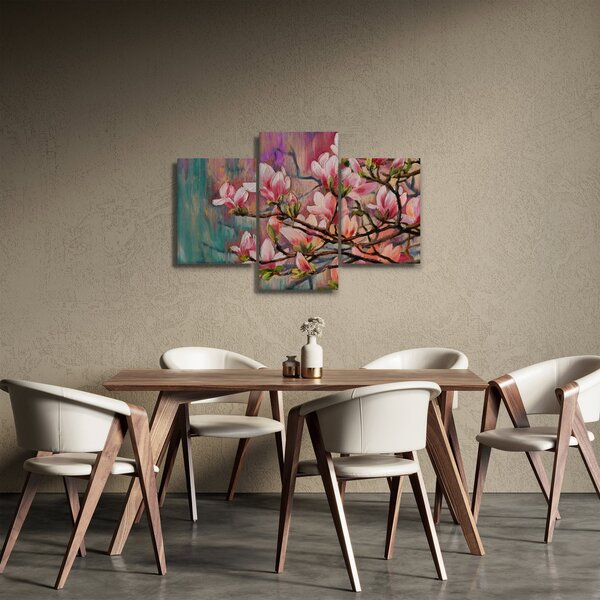 Kép - olajfestmény, virágzó Sakura (90x60 cm)