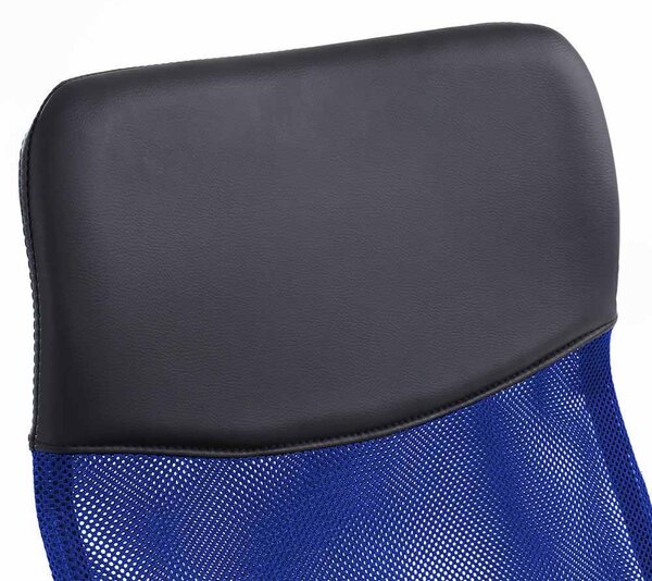 Ergonomikus irodai szék magasított háttámlával - kék