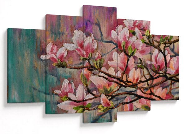 Kép - olajfestmény, virágzó Sakura (150x105 cm)