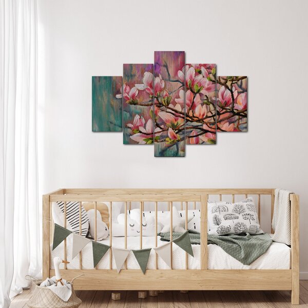 Kép - olajfestmény, virágzó Sakura (150x105 cm)