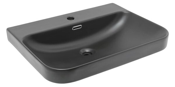 Cabinet washbasin SAT Fusion 60,5x46 cm black matt SATBW6046BKM