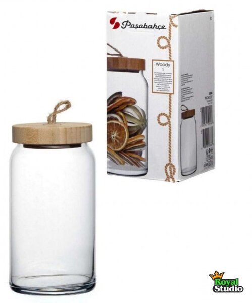 Tároló üveg bambusz tetővel Woody 860ml 43583/1113282
