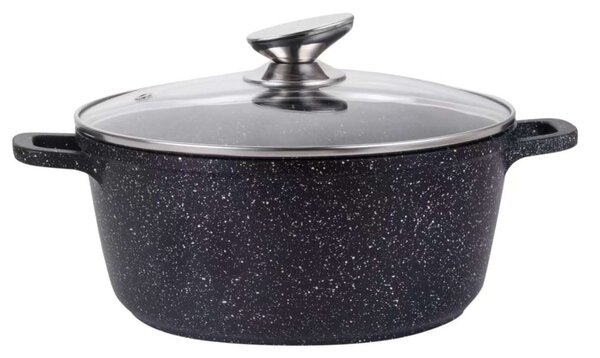 Lábas márvány bevonat 2,2L üveg fedővel Happy Cooking RS-1197