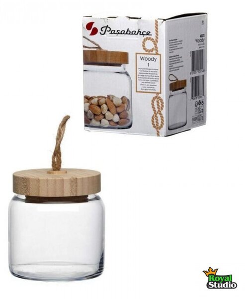 Tároló üveg bambusz tetővel Woody 575ml 43573/1113281