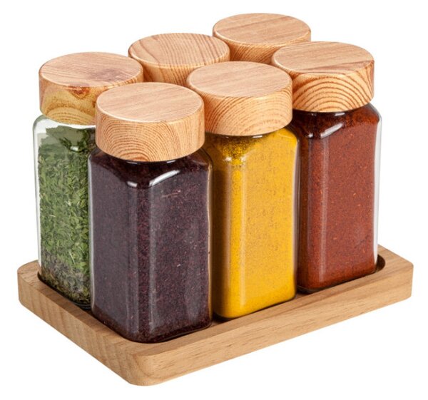 Fűszertartó szett 6db tartóval 140 ml S-726