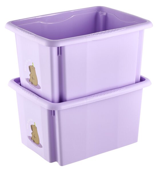Tárolódoboz tetővel 15L Kapibara lila 1224052533700
