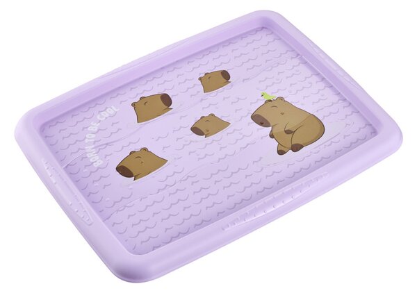 Tárolódoboz tetővel 15L Kapibara lila 1224052533700