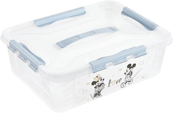Tárolódoboz tetővel 10L Mickey Mouse átlátszó