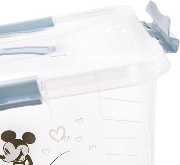 Tárolódoboz tetővel 10L Mickey Mouse átlátszó