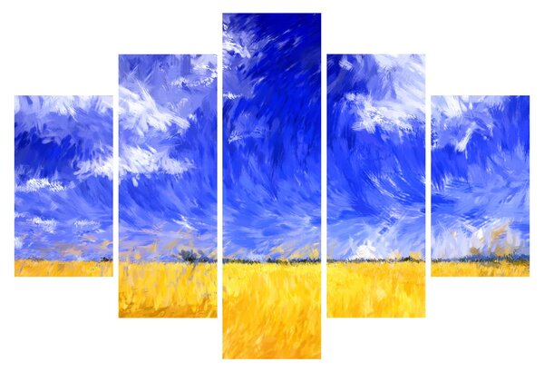 Kép - olajfestmény, arany mező (150x105 cm)