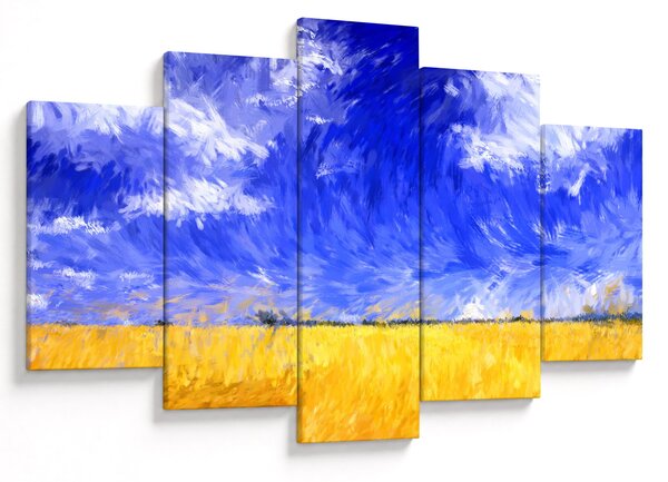 Kép - olajfestmény, arany mező (150x105 cm)
