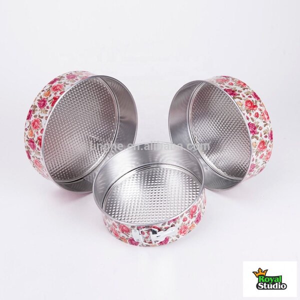Kerek kapcsos tortaforma szett 3db rózsás dekorral Happy Cooking RS-1350 AKCIÓ