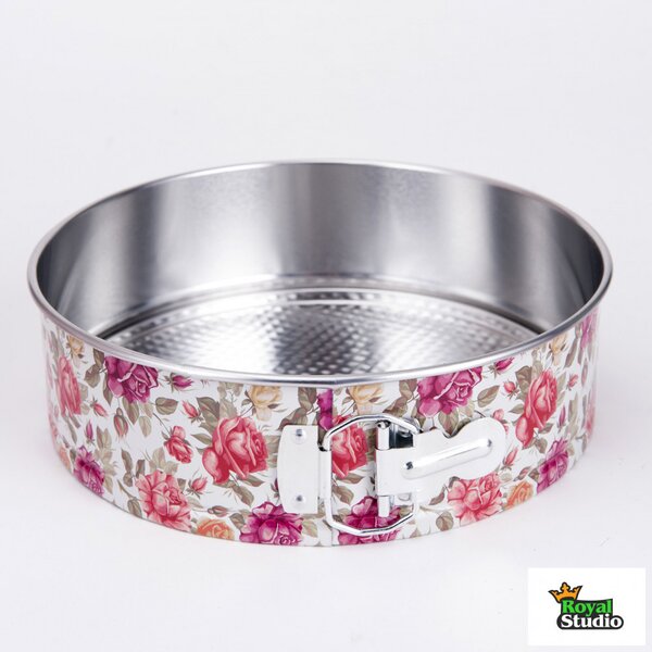 Kerek kapcsos tortaforma szett 3db rózsás dekorral Happy Cooking RS-1350 AKCIÓ