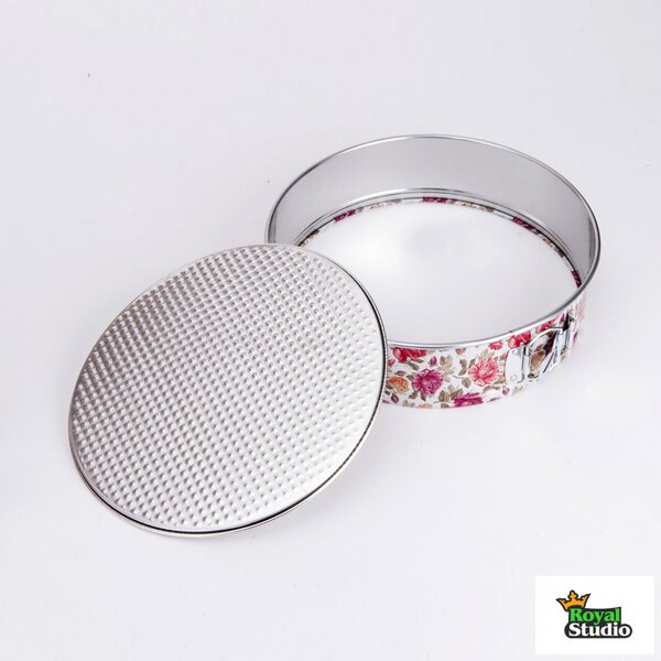 Kerek kapcsos tortaforma szett 3db rózsás dekorral Happy Cooking RS-1350 AKCIÓ