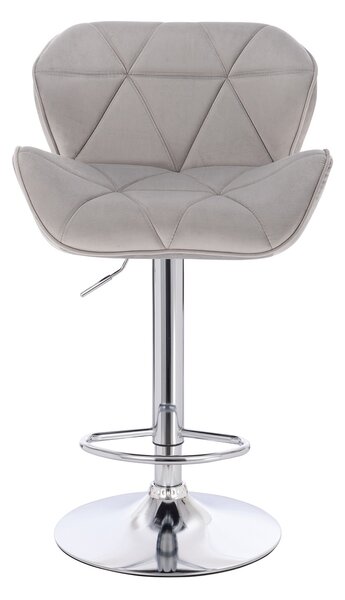 HR111W Acél modern velúr szék krómozott lábbal