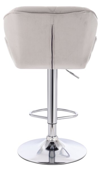 HR111W Acél modern velúr szék krómozott lábbal
