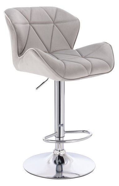 HR111W Acél modern velúr szék krómozott lábbal