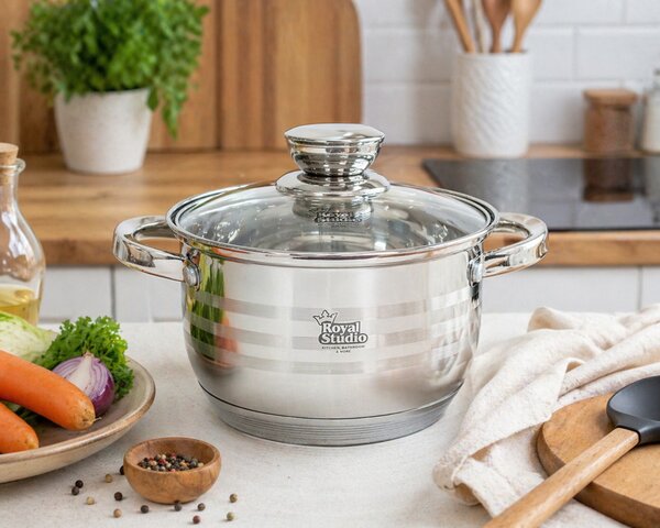 Edénykészlet 12 részes üveg fedővel Happy Cooking RS-1277