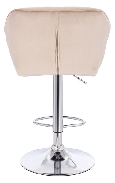 HR111W Latte modern velúr szék krómozott lábbal