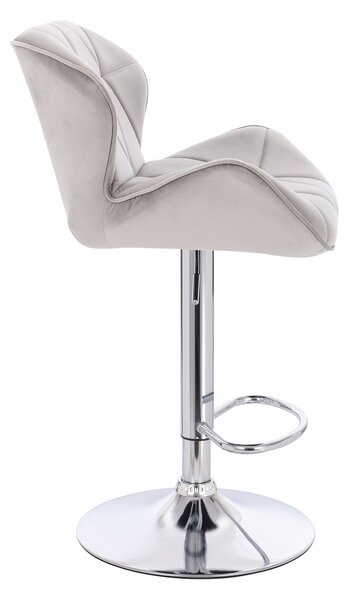 HR111W Acél modern velúr szék krómozott lábbal