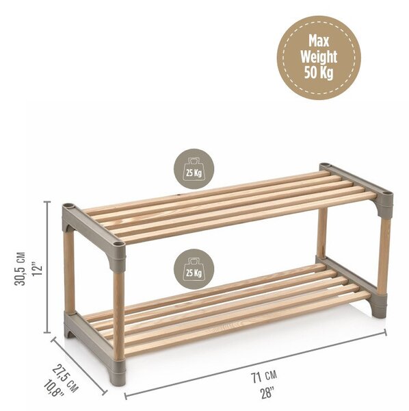 Cipőtartó fa 2 szintes 70cm SV-004