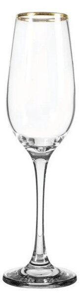 Pezsgős pohár aranyszélű Amber 200ml 6db 440295/1110594