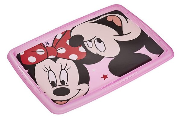Tárolódoboz tetővel 45L Minnie Mouse pink áttetsző