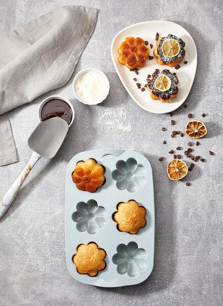 Szilikon sütőforma szett virág muffin fánk 6db-os 30010-2
