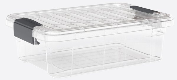 Tárolódoboz tetővel átlátszó 21,5L Lock&Keep 33106