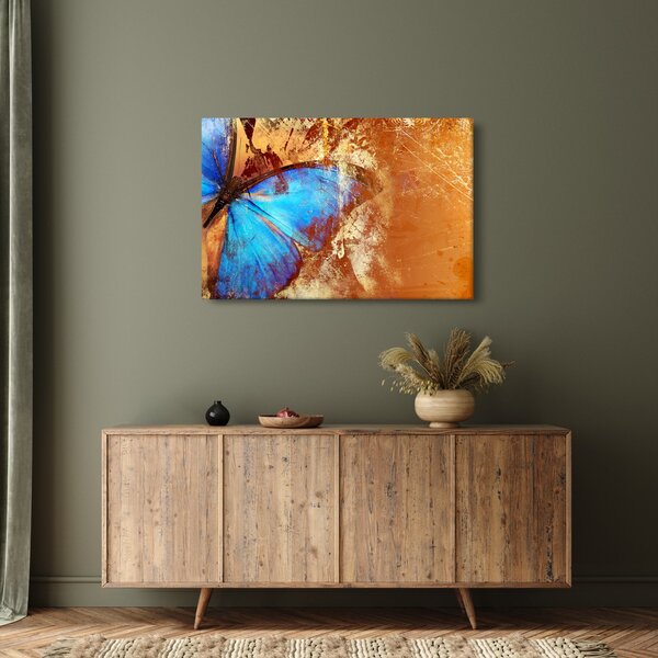 Kép - Kék pillangó (90x60 cm)