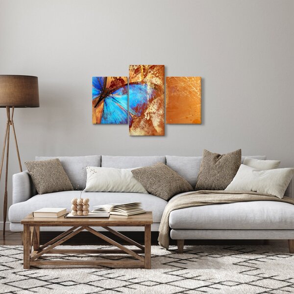 Kép - Kék pillangó (90x60 cm)