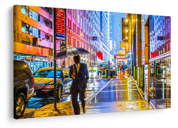 Kép - Város neonfényben (90x60 cm)