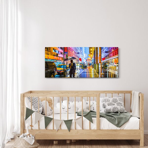 Kép - Város neonfényben (120x50 cm)