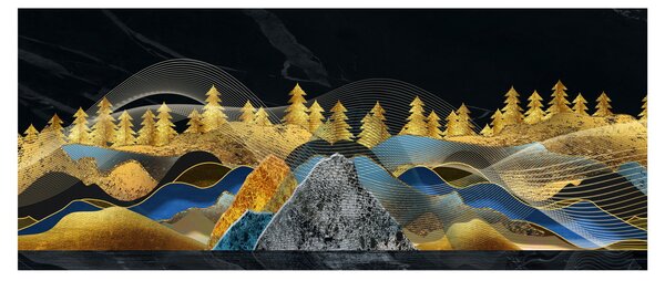 Kép - zlaté hory (120x50 cm)