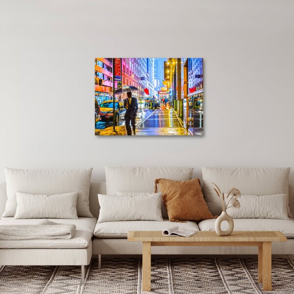 Kép - Város neonfényben (70x50 cm)