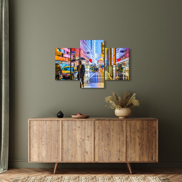 Kép - Város neonfényben (90x60 cm)