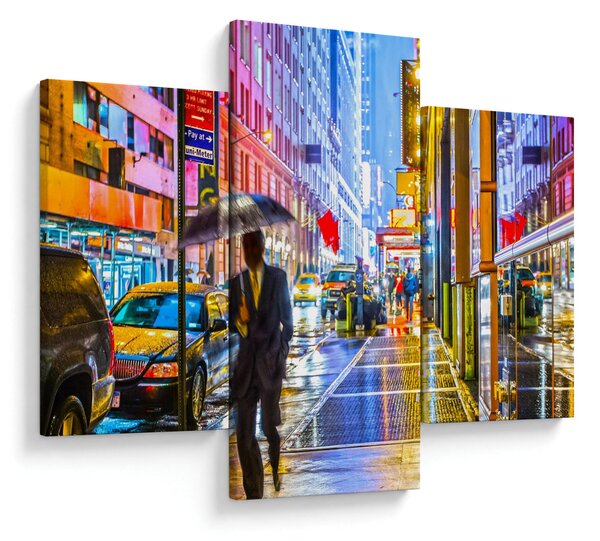 Kép - Város neonfényben (90x60 cm)