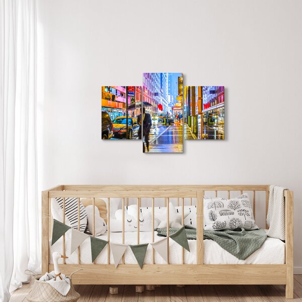 Kép - Város neonfényben (90x60 cm)
