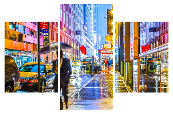 Kép - Város neonfényben (90x60 cm)