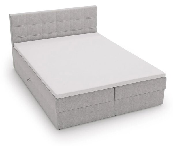 ELSIE 1 kárpitozott ágy 140x200 tárolóhellyel - szürke