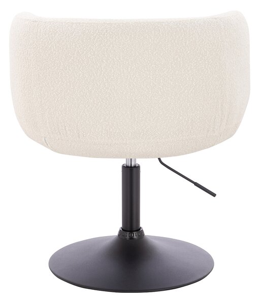 HR333N Krémszínű modern boucle szék fekete lábbal