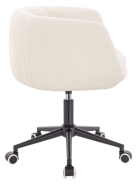 HR333K Krémszínű modern boucle szék fekete lábbal