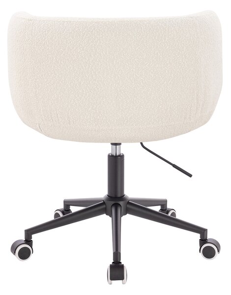 HR333K Krémszínű modern boucle szék fekete lábbal